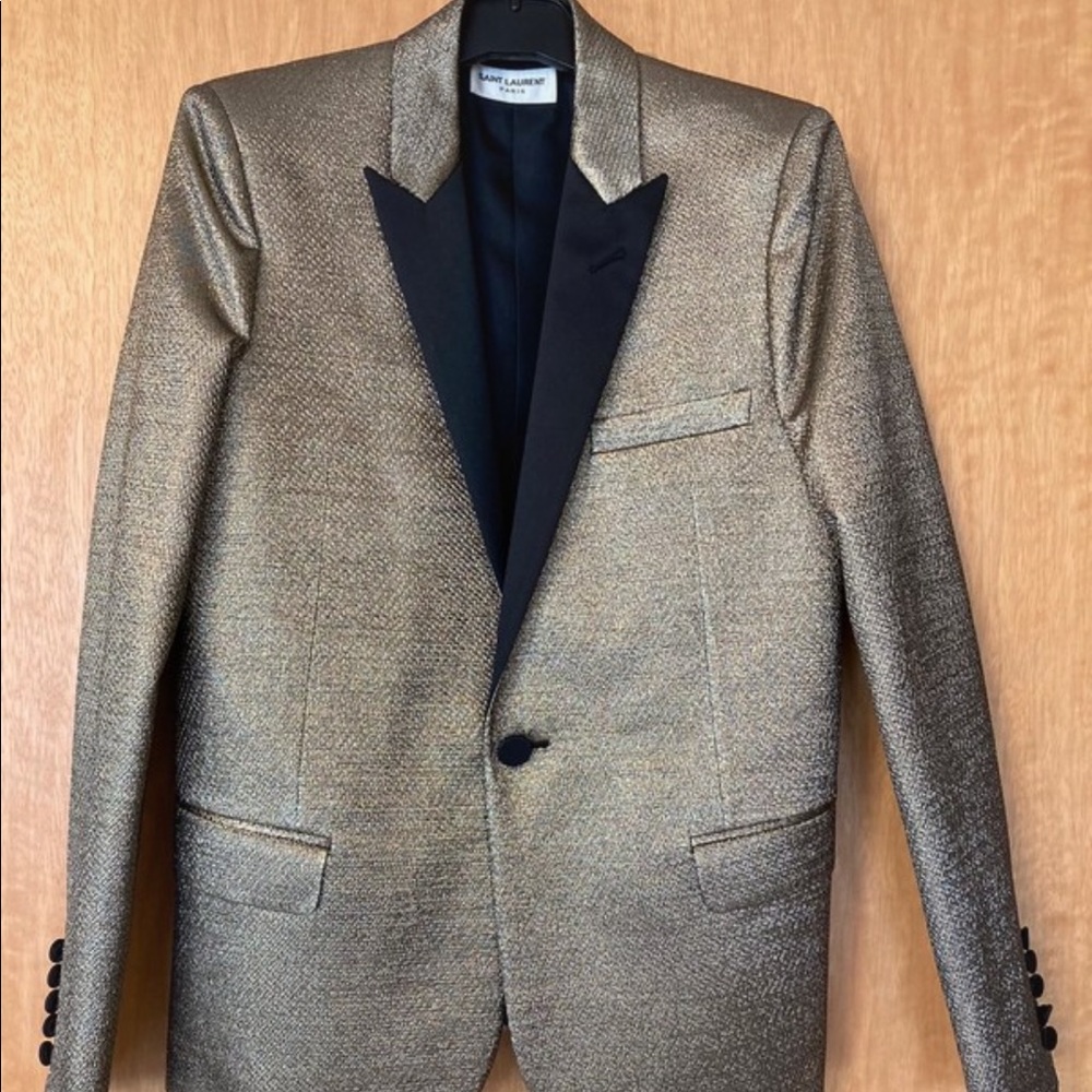 Saint Lauren gold blazer size s/36